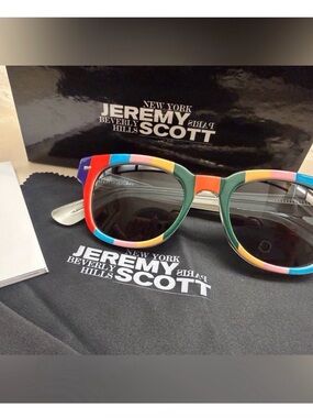 Jeremy Scott Multicolor rainbow Sunglasses